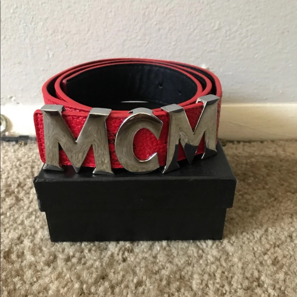 Red mcm belt
